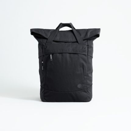 Rucksack Earth beat:Root, schwarz, aus recycelter Baumwolle
