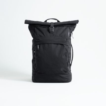 Rucksack Earth Soil:ution, schwarz, aus recycelter Baumwolle