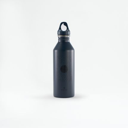 eoto Edelstahl-Trinkflasche, dunkelblau, Frontansicht
