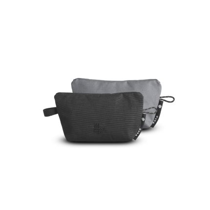 eoto Kulturtasche Toy:letry L, in schwarz & grau